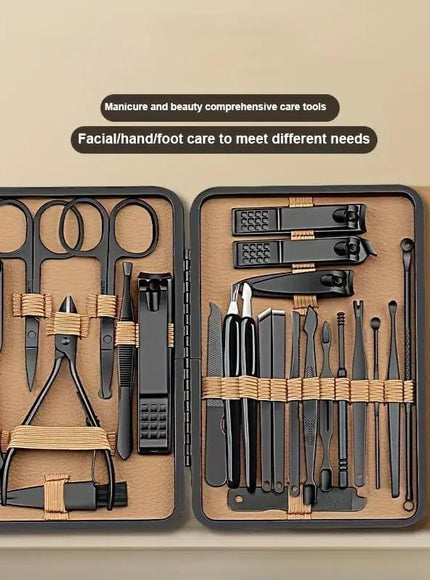 KissICON 24-Piece Deluxe 24Piece Stainless Steel Nail  Foot Care Kit