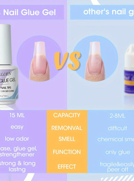 KissICON 240pcs KissIcon Gellen Gel Nail Kit 3 In 1