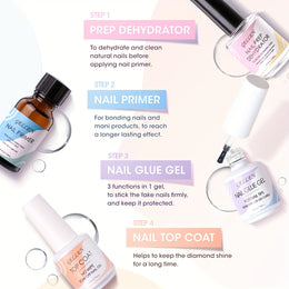 KissICON 240pcs KissIcon Gellen Gel Nail Kit 3 In 1