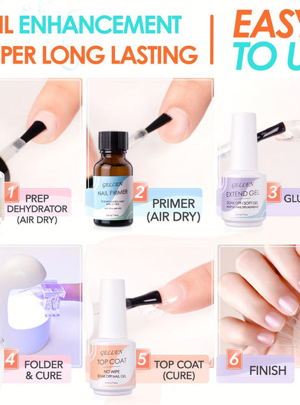 KissICON 240pcs KissIcon Gellen Gel Nail Kit 3 In 1