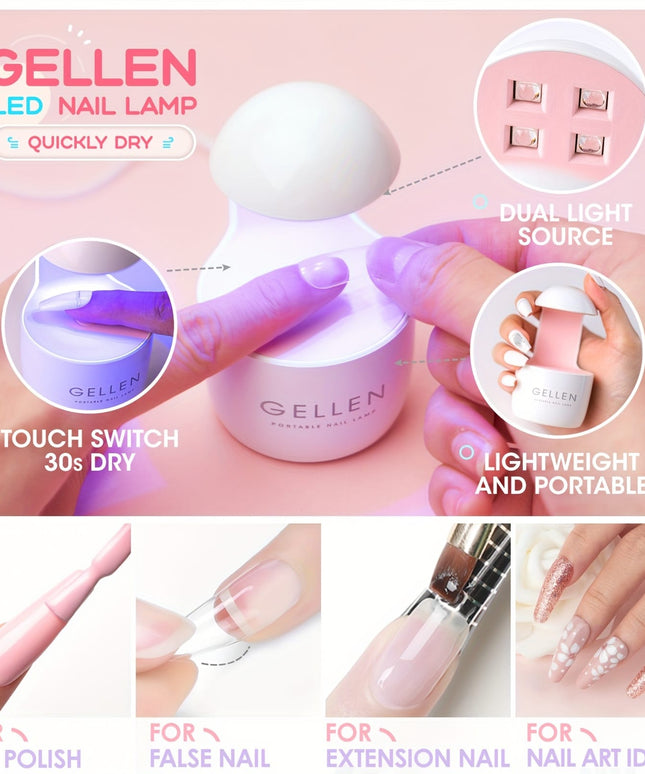 KissICON 240pcs KissIcon Gellen Gel Nail Kit 3 In 1