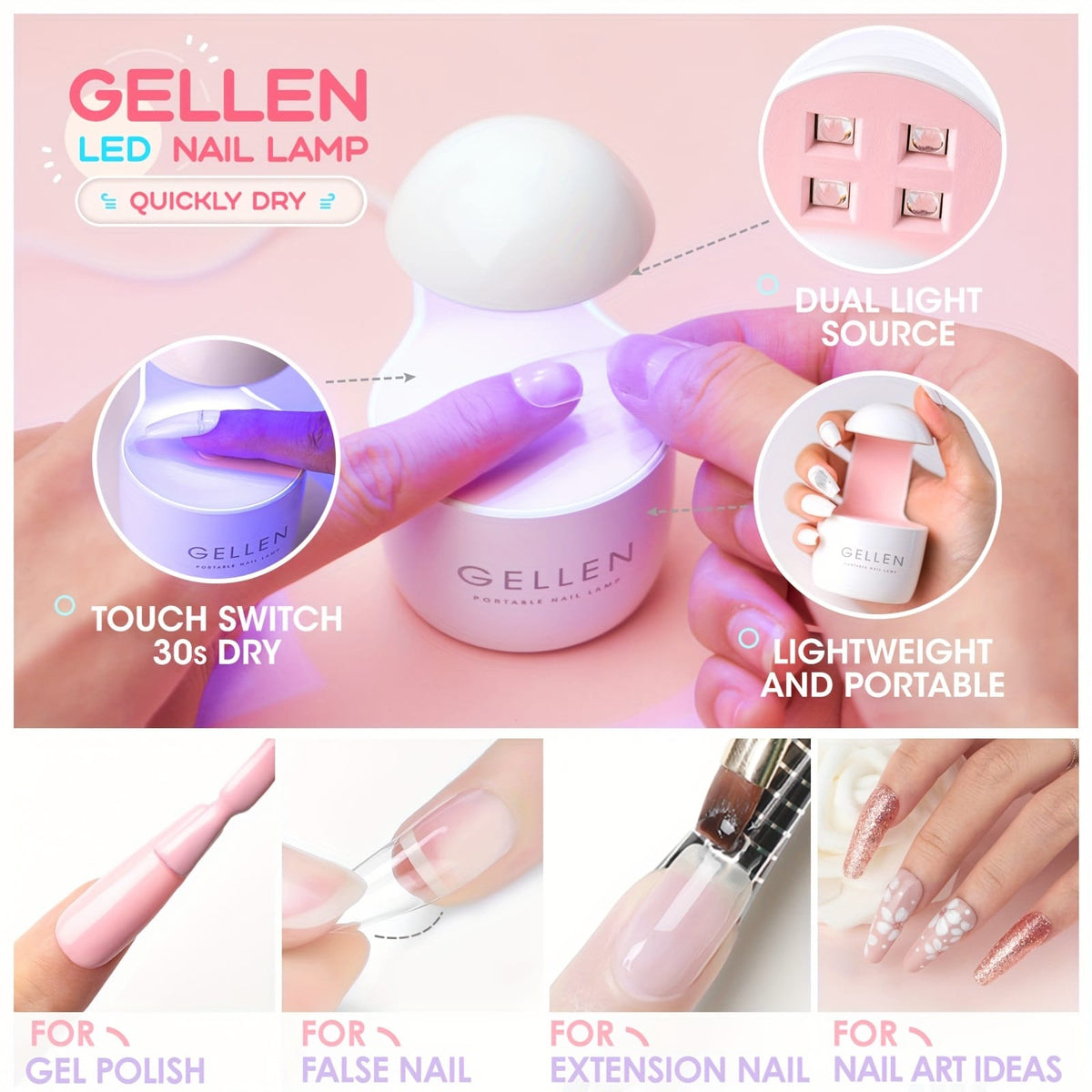 KissICON 240pcs KissIcon Gellen Gel Nail Kit 3 In 1