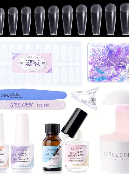 KissICON 240pcs KissIcon Gellen Gel Nail Kit 3 In 1