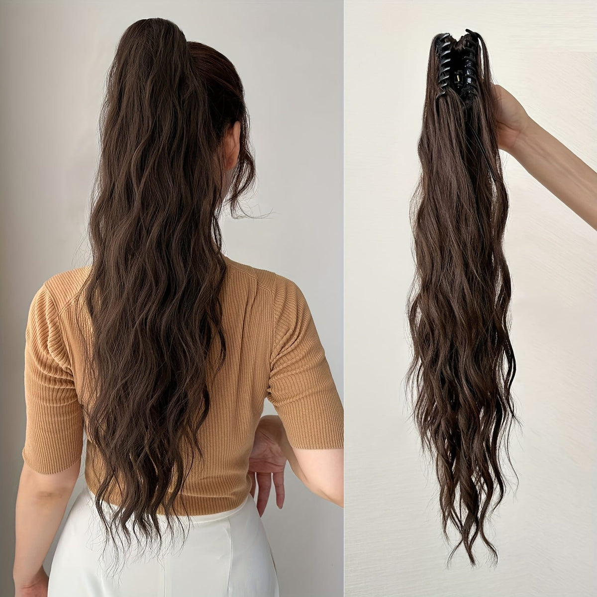 KissICON 24inch / Dark Brown KissIcon Claw Ponytail 24 Inch Clip In -