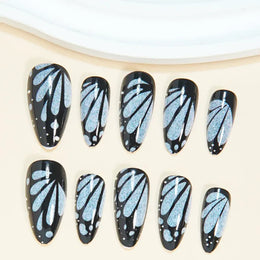 KissICON 24PCS Fake Nails Press on Nails Almond Shape