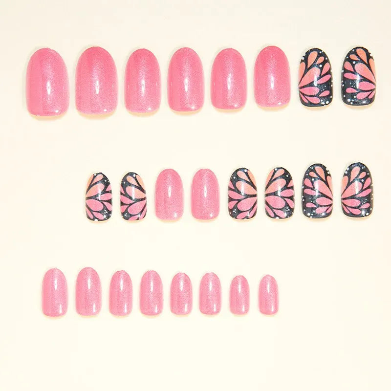 KissICON 24PCS Fake Nails Press on Nails Almond Shape