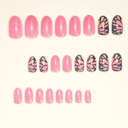 KissICON 24PCS Fake Nails Press on Nails Almond Shape