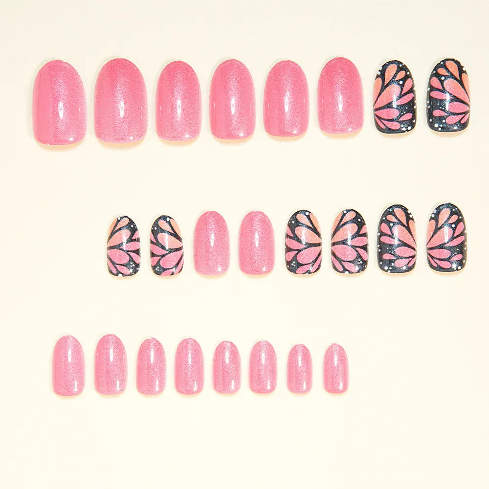 KissICON 24PCS Fake Nails Press on Nails Almond Shape