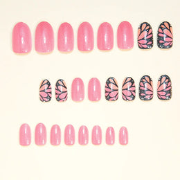 KissICON 24PCS Fake Nails Press on Nails Almond Shape
