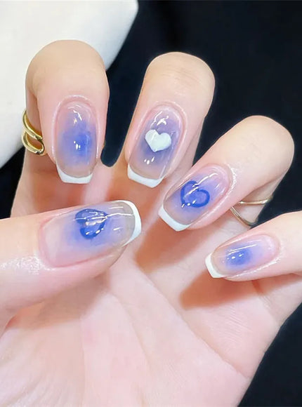 KissICON 24Pcs Full Cover Wearing Reusable False Nails Glitter