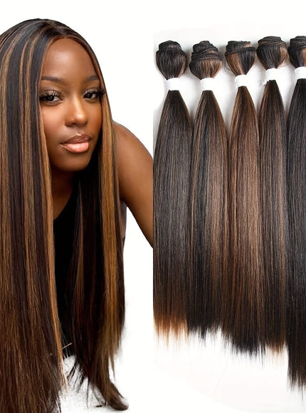 Womens Yaki Straight Hair Extensions - Heat Resistant