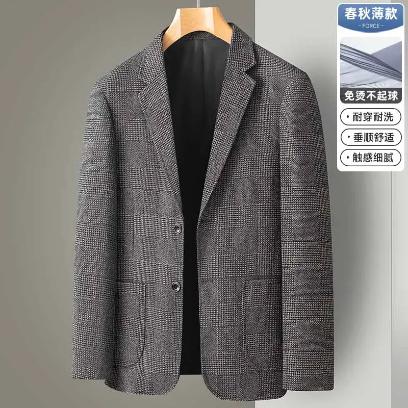 KissICON 2505 / 190-3XL 84-90kg Mens British Style Business Casual Four Seasons Blazer
