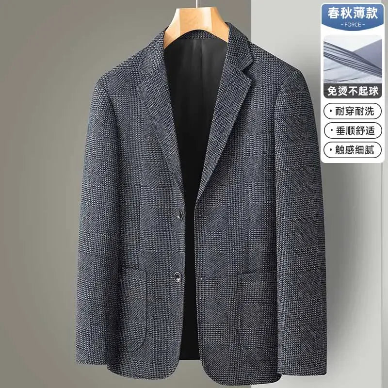 KissICON 2506 / 185-2XL 77-84kg Mens British Style Business Casual Four Seasons Blazer