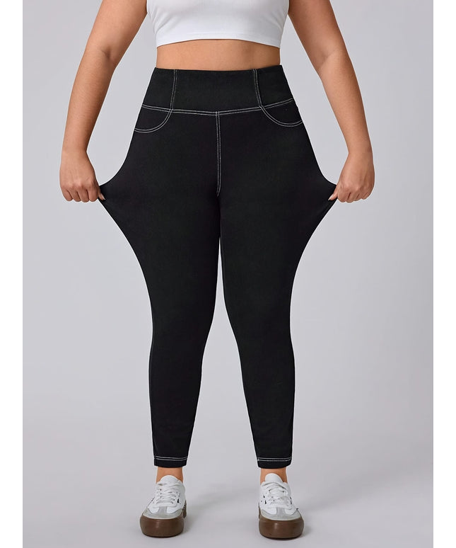 jkthpu-45 25AW Plus Size High-Waisted Stretch Denim Jeans -