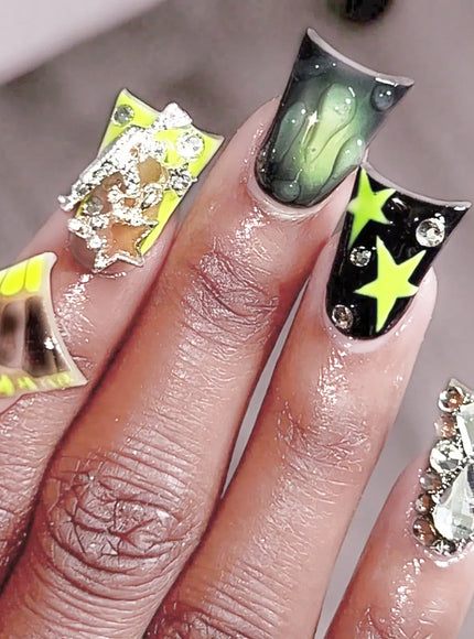 KissICON 26 / CHINA KissIcon Duckbill Pink Leopard Fake Nails Full Cover