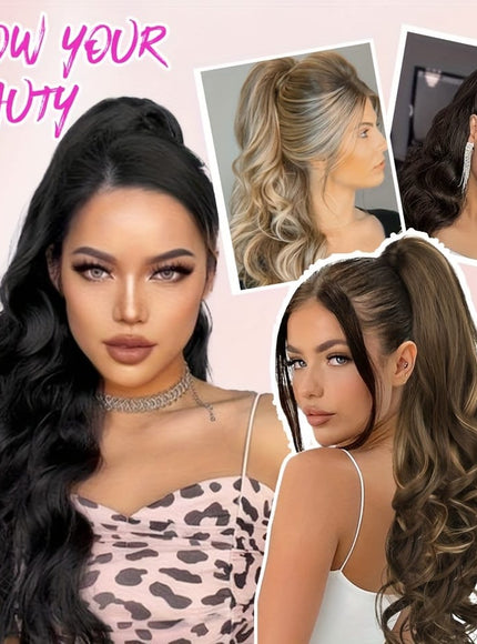 KissIcon Ponytail Extension 20 Inch Claw Clip -
