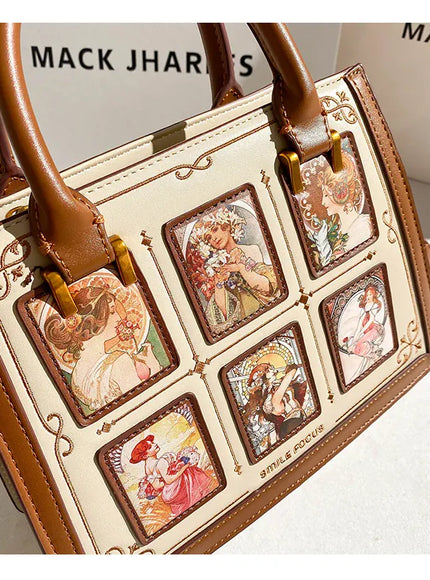KissICON 2746-2 Brown / 24-9-18cm / CHINA Women's Handbag – High-end Contrasting Colors