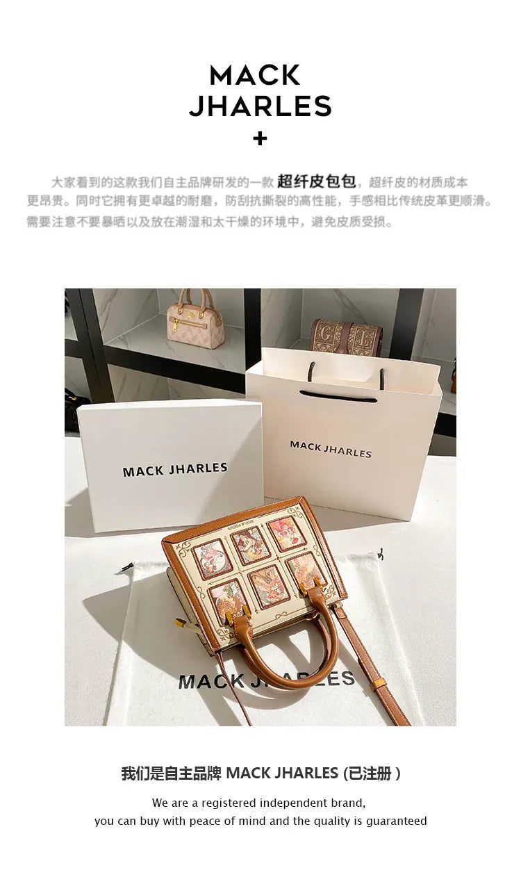 KissICON 2746-2 Brown / 24-9-18cm / CHINA Women's Handbag – High-end Contrasting Colors