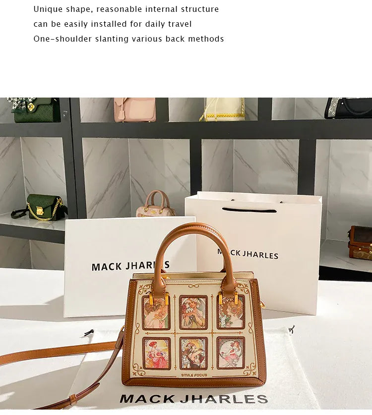 KissICON 2746-2 Brown / 24-9-18cm / CHINA Women's Handbag – High-end Contrasting Colors