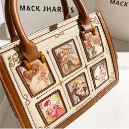 KissICON 2746-2 Brown / 24-9-18cm / CHINA Women's Handbag – High-end Contrasting Colors