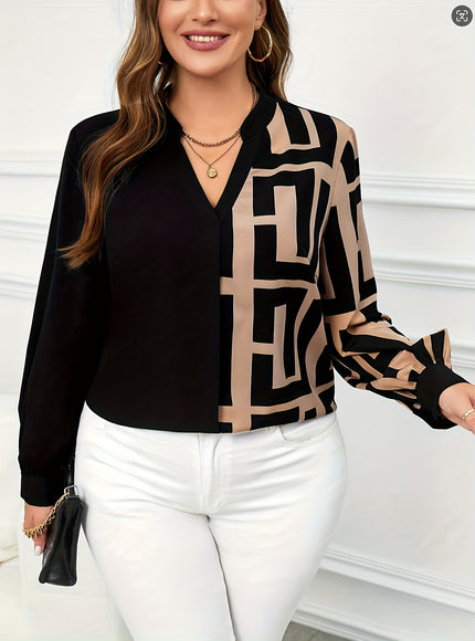 Plus Size, Plus Size Women's Shirt, New Spring/Autumn Long Sleeve Blouse for Ladies