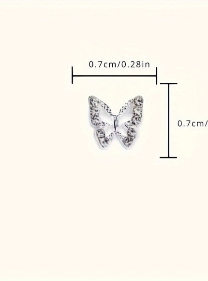 💋 Butterfly Nail Charms 3D Gems - Shimmering