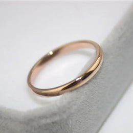 KissICON 2mm Thin Stackable Ring Stainless Steel Plain Band Knuckle Midi Ring for Women Girl Size 3-12