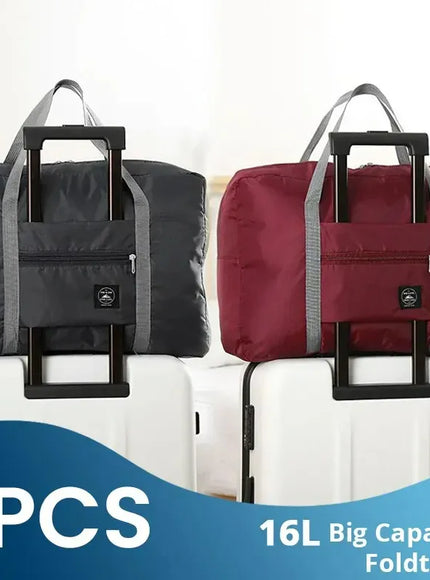 KissICON 2Pack Foldable Duffel Airline CarryOn Weekender Gym Bag