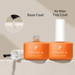 KissICON 2pc top base coat KissIcon Tonitu G Nail Gel Top Coat UV