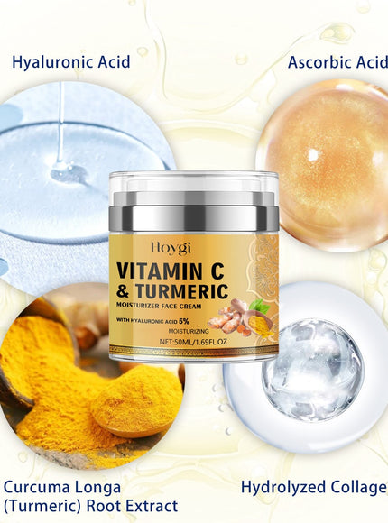 KissICON 2pcs (50g*2) KissIcon Turmeric Vitamin C Face Cream - Deep