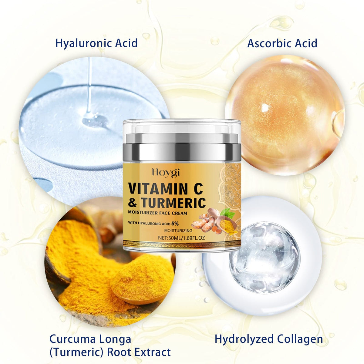 KissICON 2pcs (50g*2) KissIcon Turmeric Vitamin C Face Cream - Deep