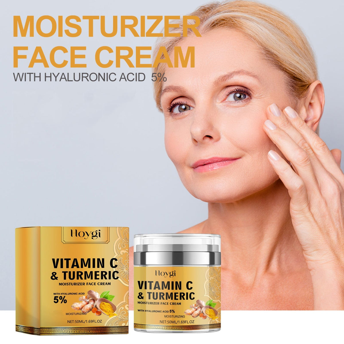 KissICON 2pcs (50g*2) KissIcon Turmeric Vitamin C Face Cream - Deep