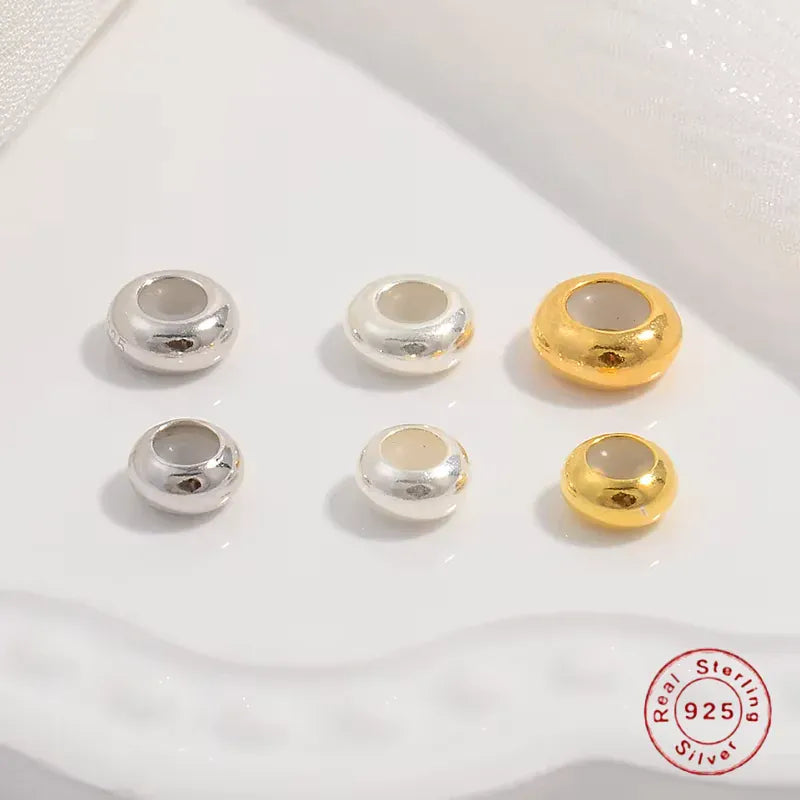 KissICON 2pcs 925 Sterling Silver Silicone Spacer Beads Silicone Spacer Stopper Charm Accessories Fit DIY Original Pandora Bracelet SZ45