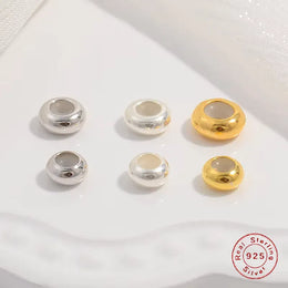 KissICON 2pcs 925 Sterling Silver Silicone Spacer Beads Silicone Spacer Stopper Charm Accessories Fit DIY Original Pandora Bracelet SZ45