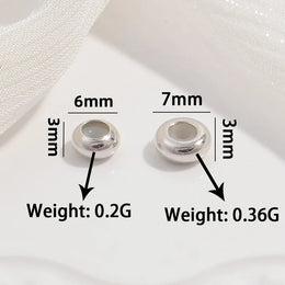 KissICON 2pcs 925 Sterling Silver Silicone Spacer Beads Silicone Spacer Stopper Charm Accessories Fit DIY Original Pandora Bracelet SZ45