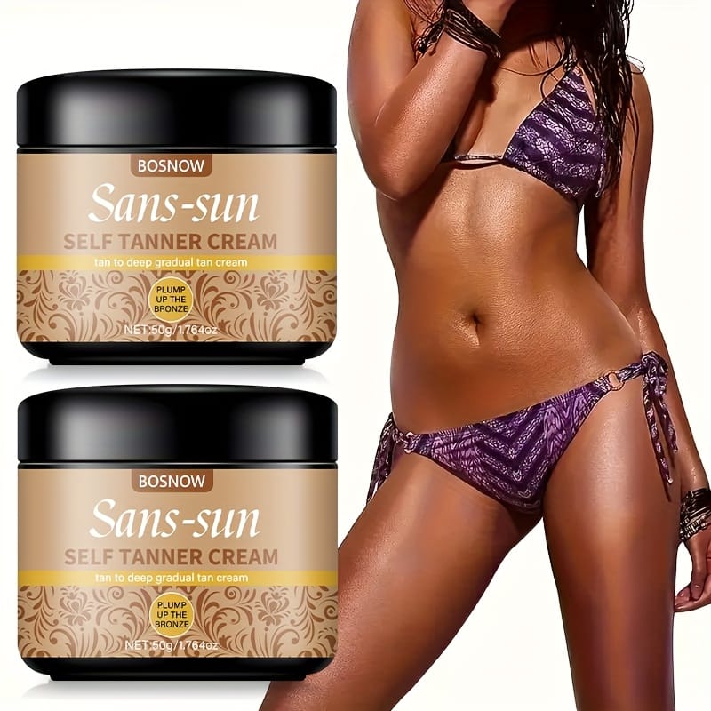 KissICON 2pcs Bosnow Sanssun Streakfree Bronze 7day Lasting