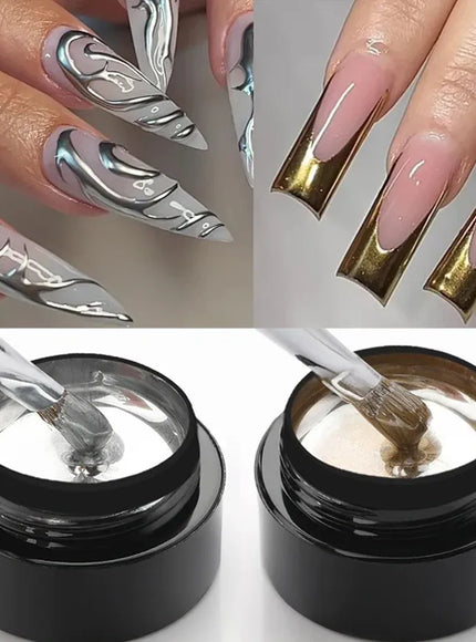 KissICON 2pcs G-285-01-03 KissIcon Metallic Gel Nail Polish Chrome - Mirror