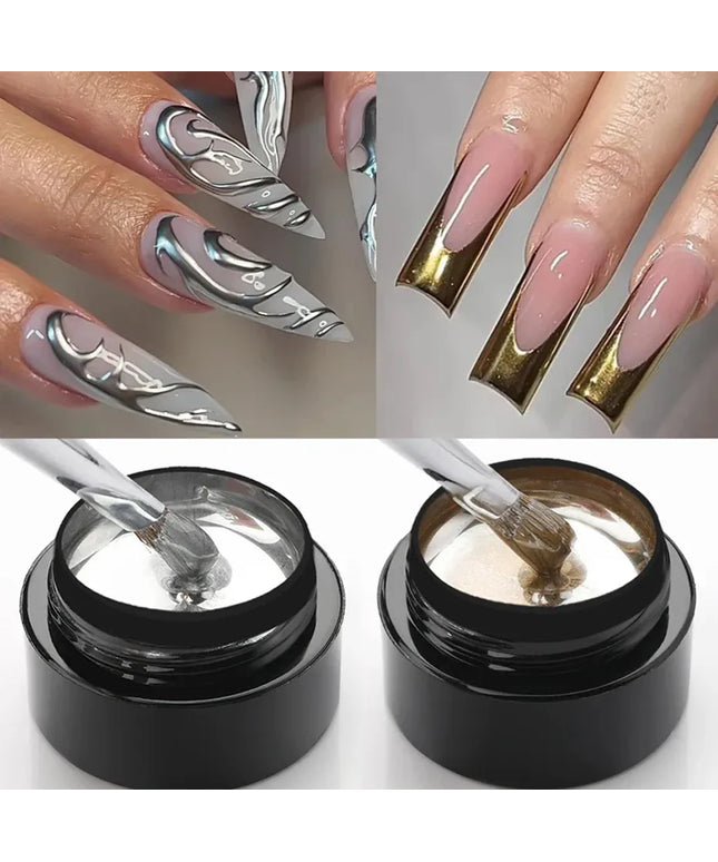 KissICON 2pcs G-285-01-03 KissIcon Metallic Gel Nail Polish Chrome - Mirror