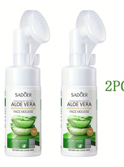 KissICON 2pcs Gentle Aloe Vera Oil Control Mousse