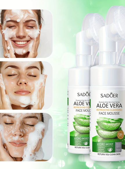 KissICON 2pcs Gentle Aloe Vera Oil Control Mousse