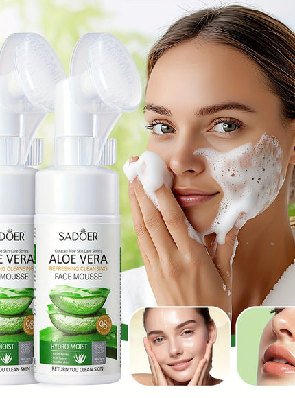 KissICON 2pcs Gentle Aloe Vera Oil Control Mousse
