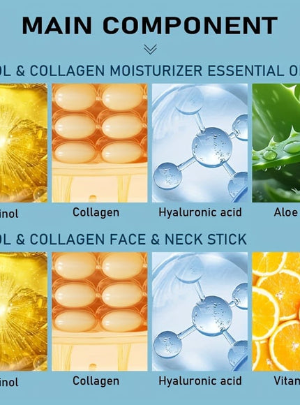 KissICON 2pcs KissIcon 2Pc Retinol Neck Cream Collagen Oil -
