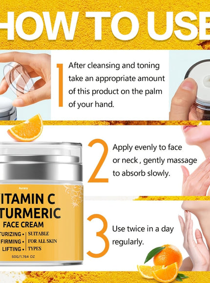 KissICON 2pcs KissIcon Turmeric Face Cream Duo - Moisturizing Lifts