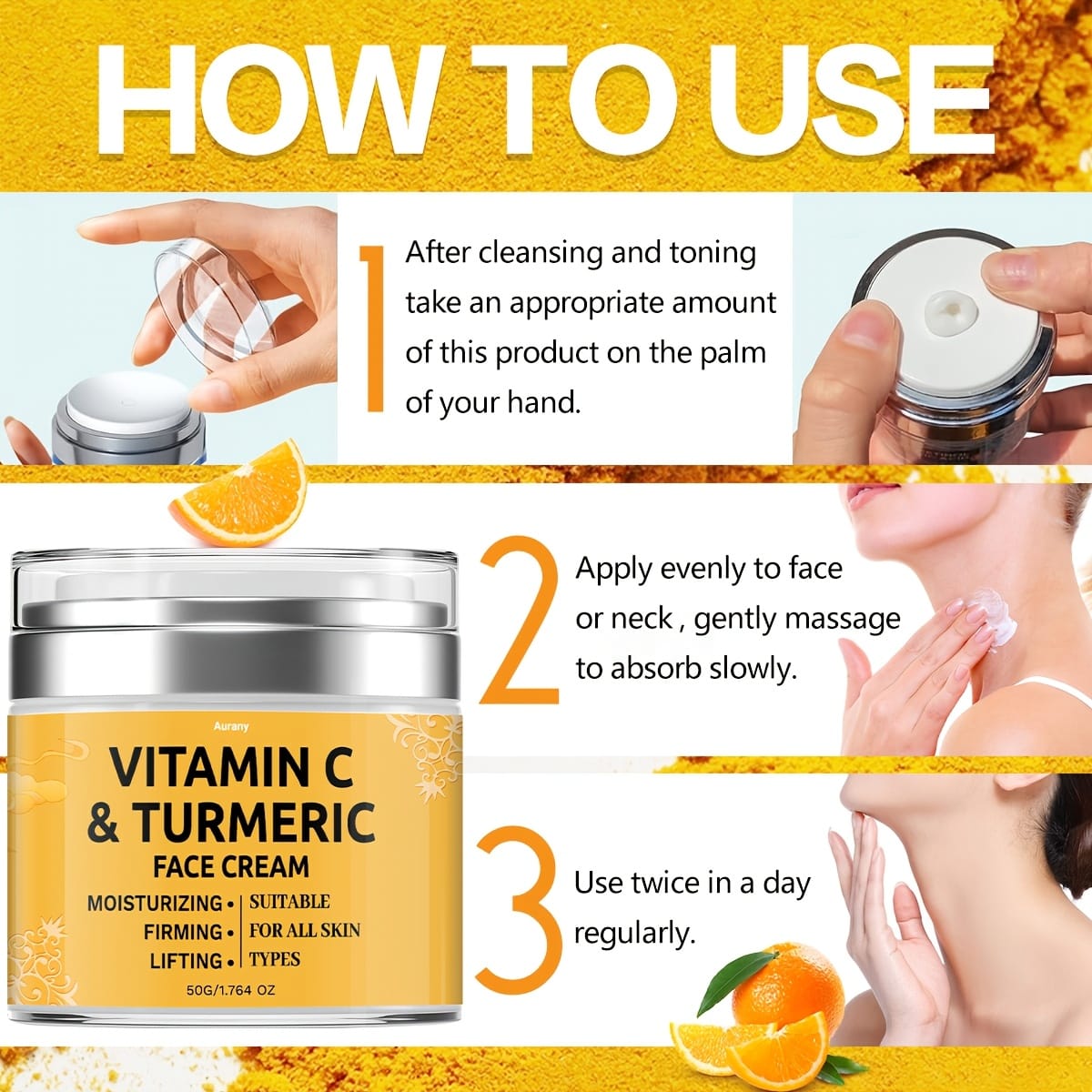 KissICON 2pcs KissIcon Turmeric Face Cream Duo - Moisturizing Lifts