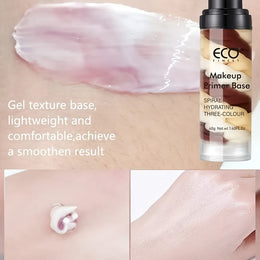 KissICON 2pcs Makeup Primer Base Brightening Makeup Primer Duo Glow Moisturize