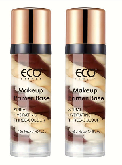 KissICON 2pcs Makeup Primer Base Brightening Makeup Primer Duo Glow Moisturize