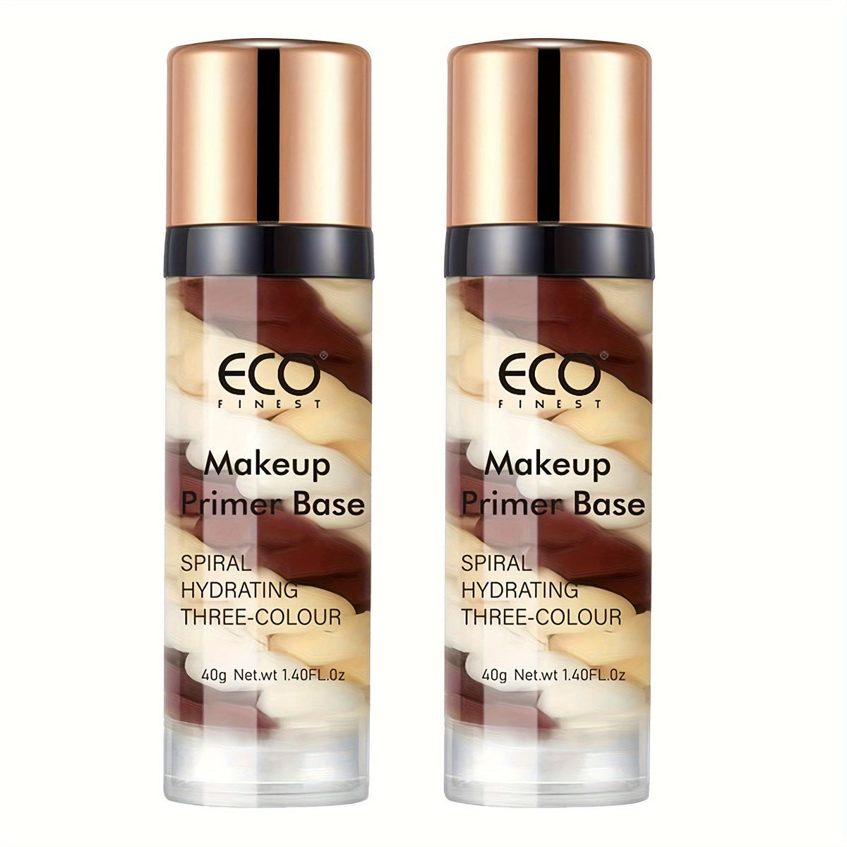 KissICON 2pcs Makeup Primer Base Brightening Makeup Primer Duo Glow Moisturize