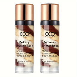 KissICON 2pcs Makeup Primer Base Brightening Makeup Primer Duo Glow Moisturize