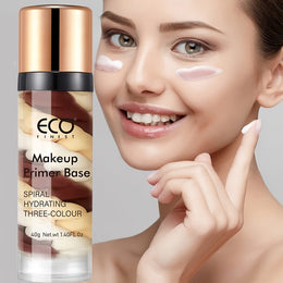 KissICON 2pcs Makeup Primer Base Brightening Makeup Primer Duo Glow Moisturize