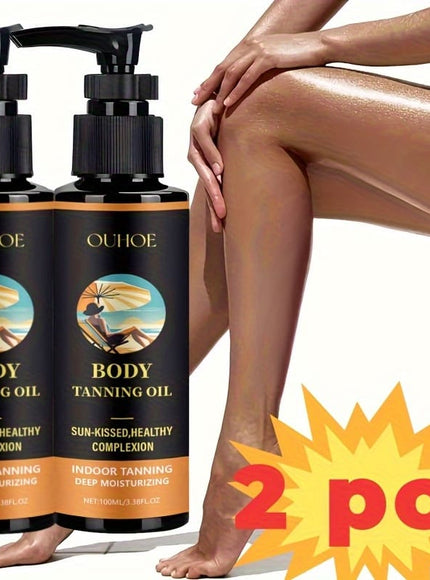 KissICON 2pcs Ouhoe 2pk Coconut Tanning Oil Natural